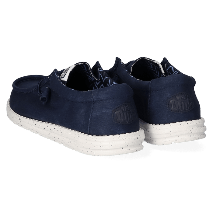 Wally Canvas Heren Instappers Navy