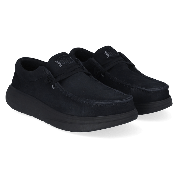 Wally Comf Suede Heren Instappers Black