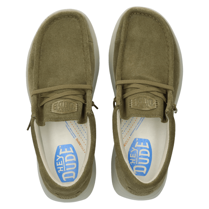 Wally Comf Suede Heren Instappers Dark Olive/Stone Grey