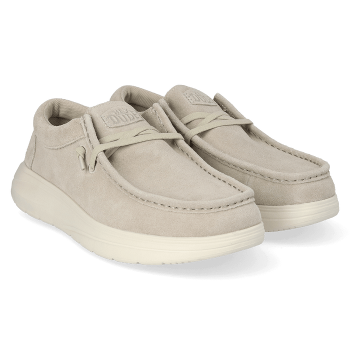 Wally Comf Suede Heren Instappers Stone Grey/Silver Birch