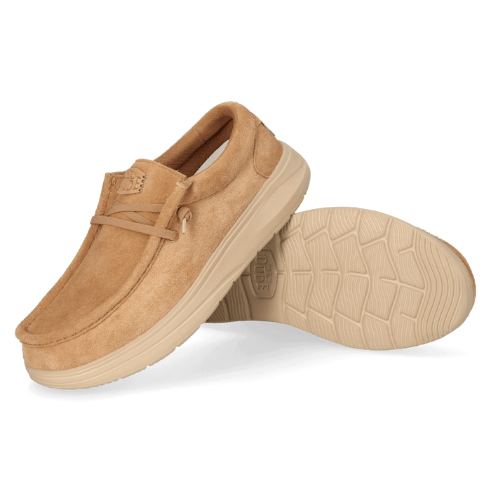 Wally Comf Suede Heren Instappers Tobacco Brown/Irish Cream
