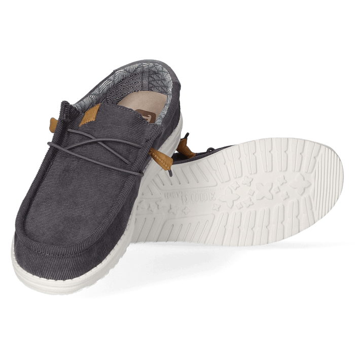 Wally Corduroy Heren Instappers Charcoal