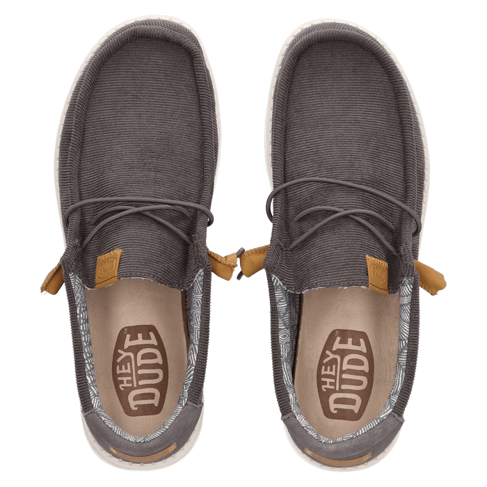 Wally Corduroy Heren Instappers Charcoal