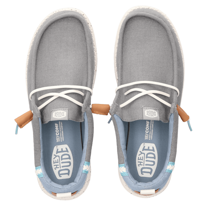 Wally Craft Linen Heren Instappers Monument Grey/Faded Denim