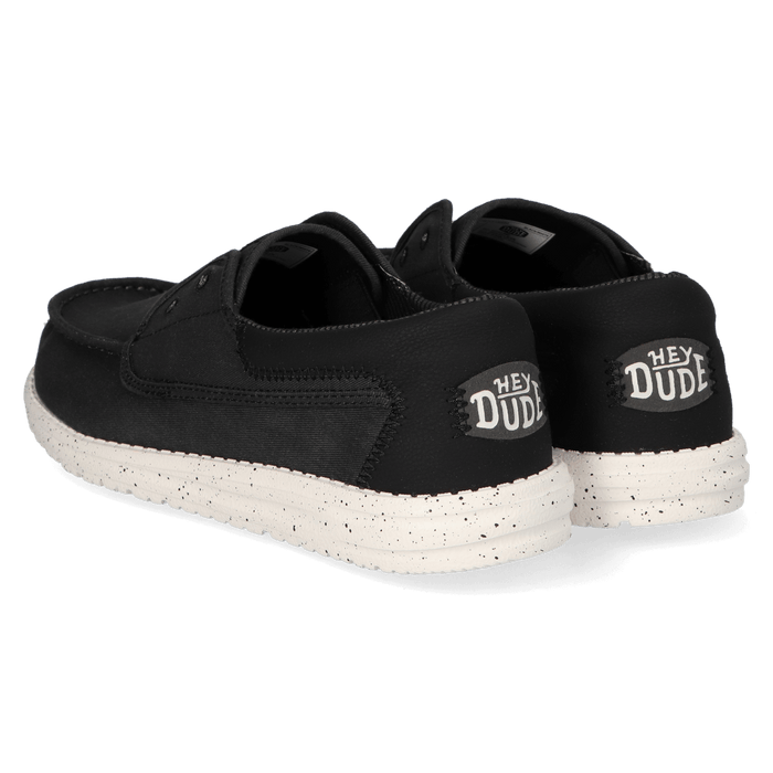 Wally Cru Stretch Canvas Heren Loafers Black/Black