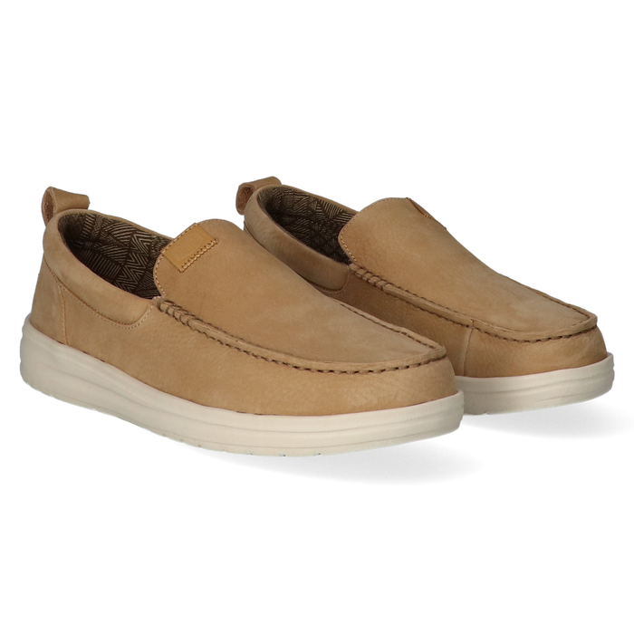 Wally Grip Moc Craft Leather Heren Mocassins Tan