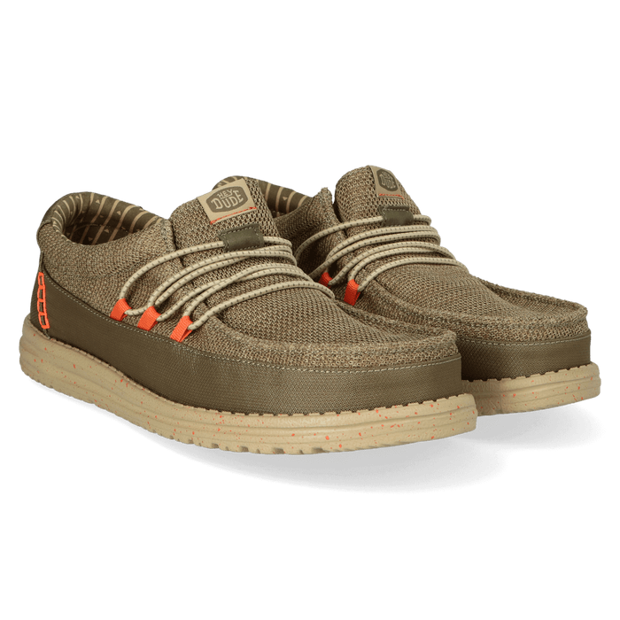 Wally Guard Stretch Sox Heren Instappers Burnt Olive/Multi