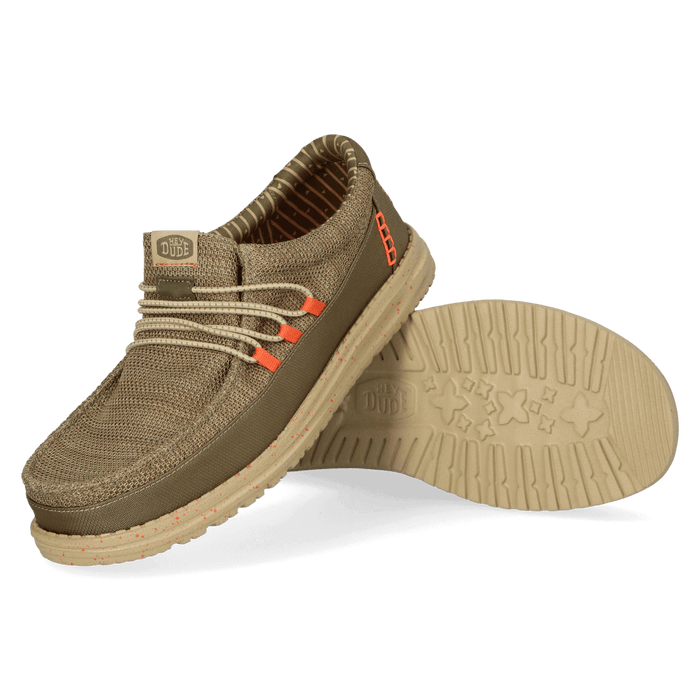 Wally Guard Stretch Sox Heren Instappers Burnt Olive/Multi