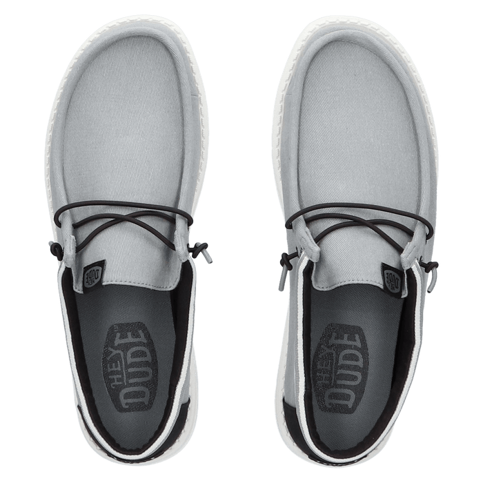 Wally Letterman Heren Instappers Light Grey/White