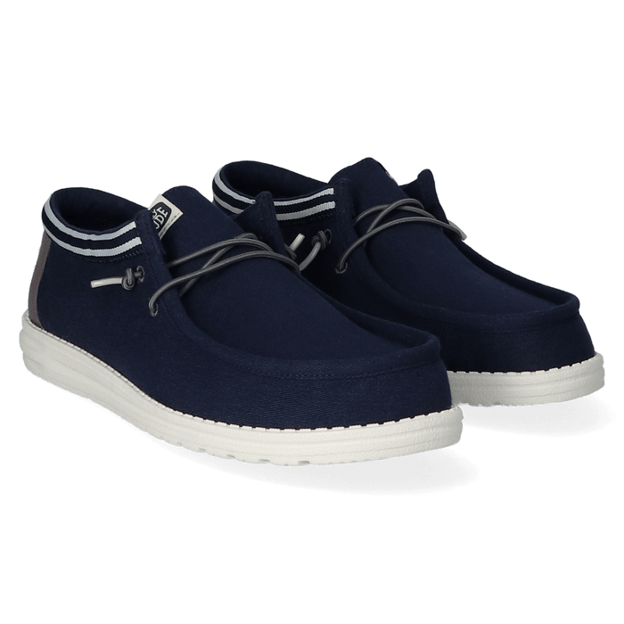 Wally Letterman Heren Instappers Navy/Grey