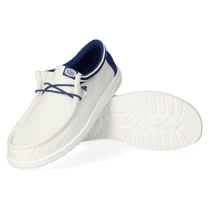 Wally Letterman Heren Instappers White/Blue
