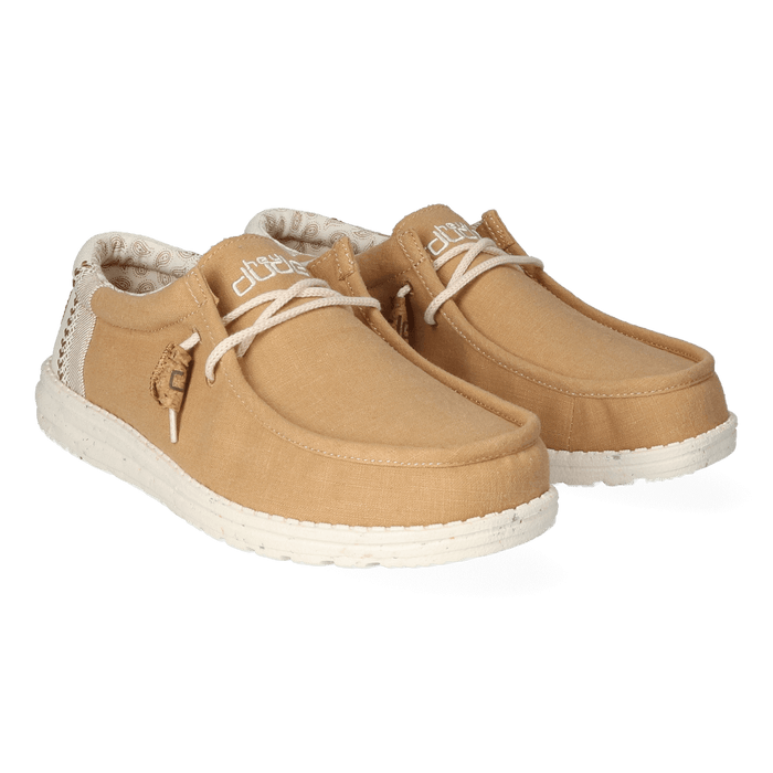 Wally Linen Natural Heren Instappers Ocra