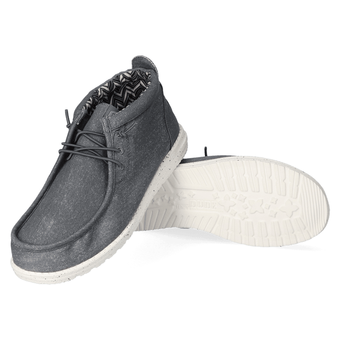 Wally Mid Canvas Heren Instappers Grey