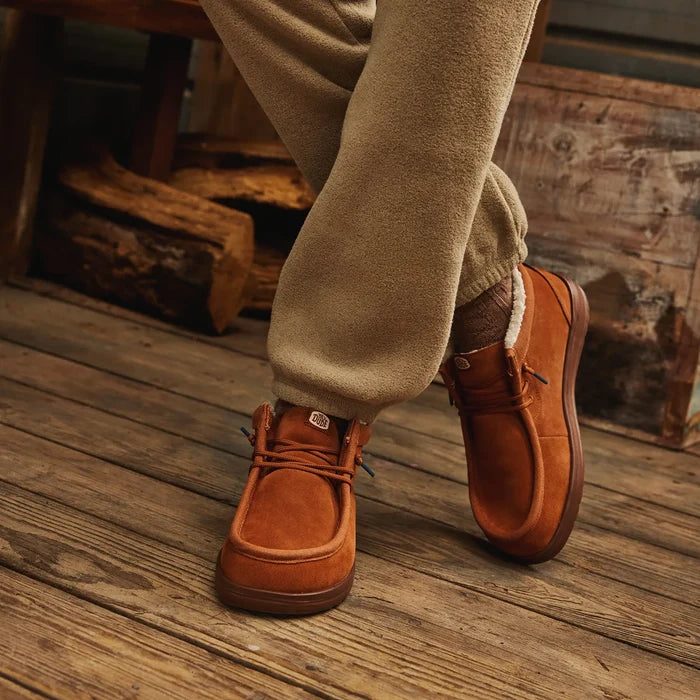 HEYDUDE Wally Mid GripR Warmth Heren Instappers Brown