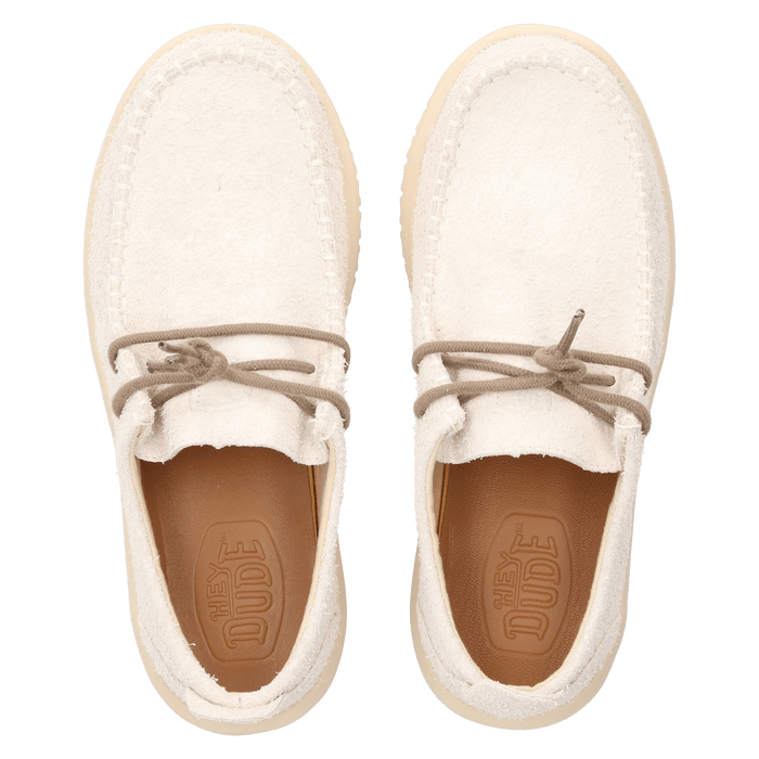 Wally NXT Moc Heren Mocassins Suede Egret/Wood Ash