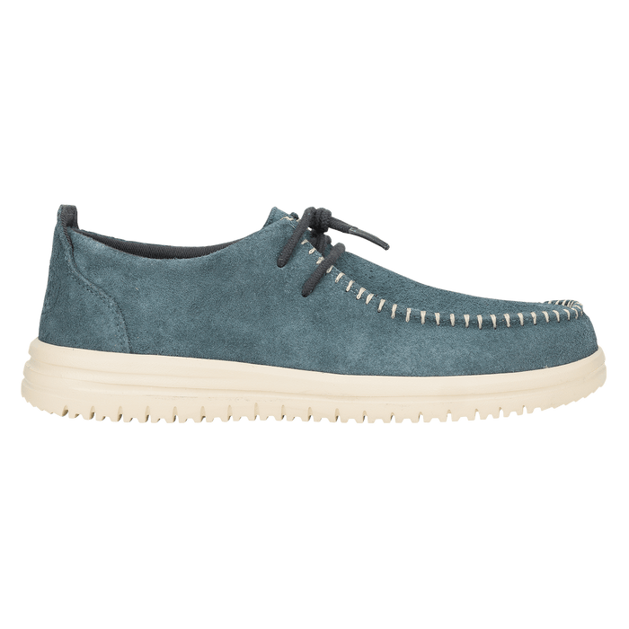 Wally NXT Moc Heren Mocassins Suede Stormy Blue/Wood Ash
