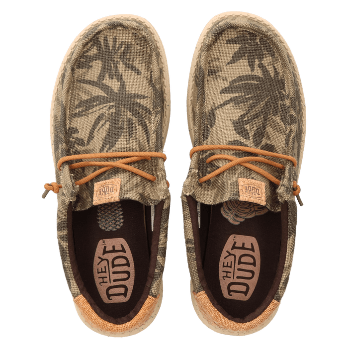 Wally Palm Jute Heren Instappers Burnt Olive/Ginger Brown