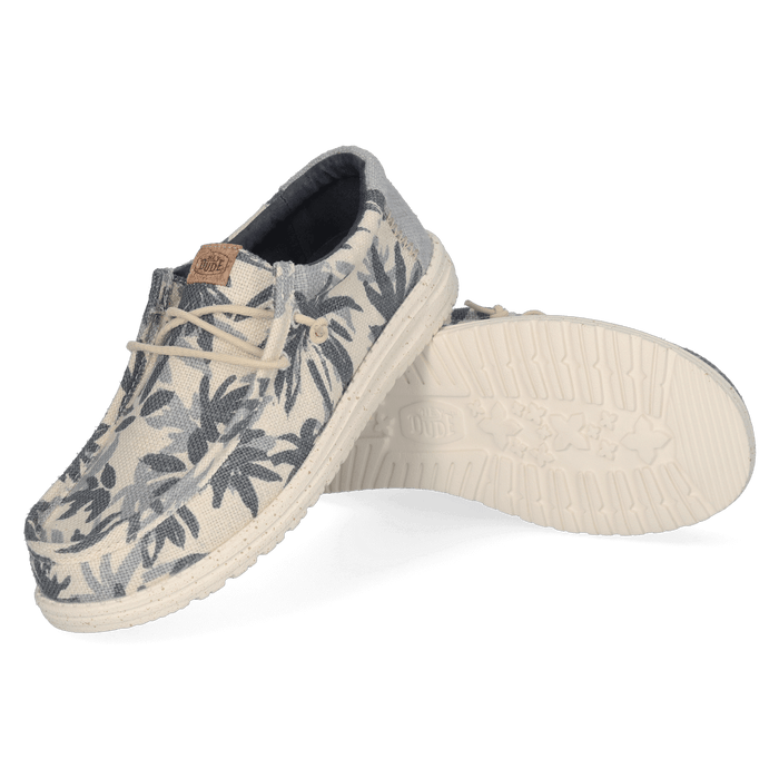 Wally Palm Jute Heren Instappers Egret/Cloud Blue