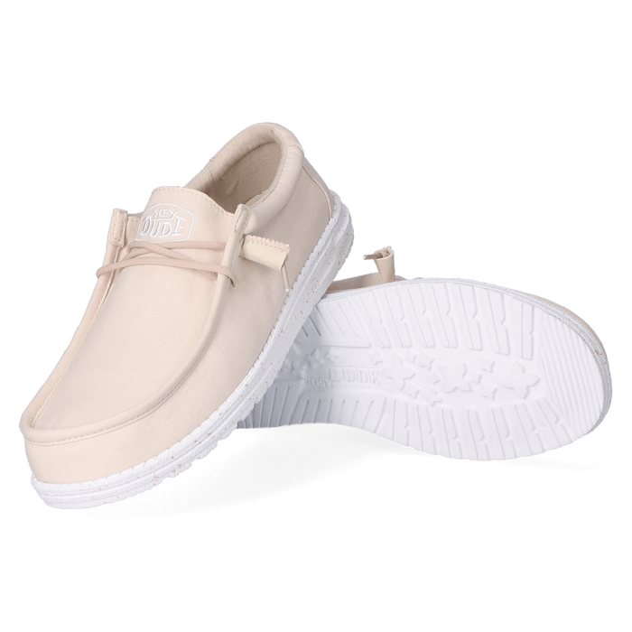 Wally Slub Canvas Heren Instappers Natural