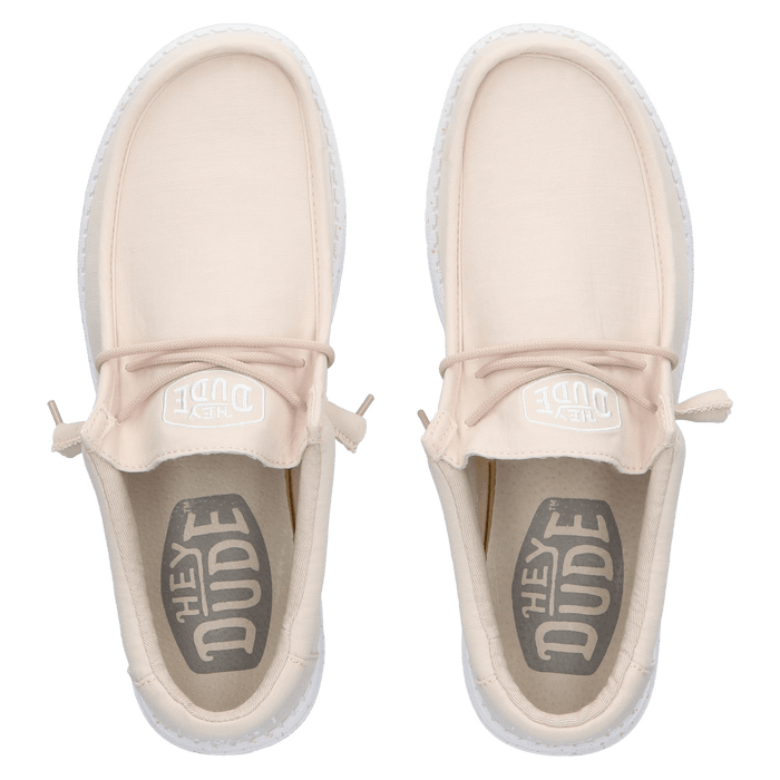Wally Slub Canvas Heren Instappers Natural