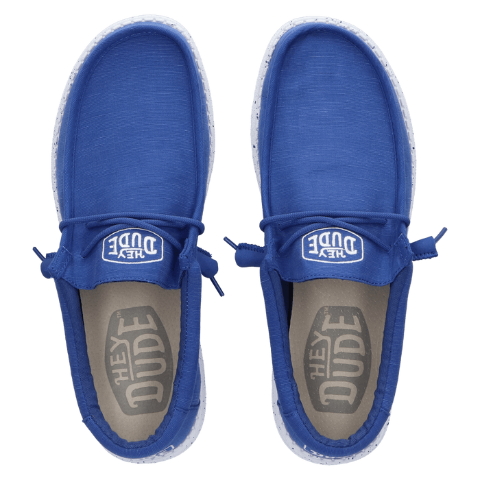 Wally Slub Canvas Heren Instappers True Blue