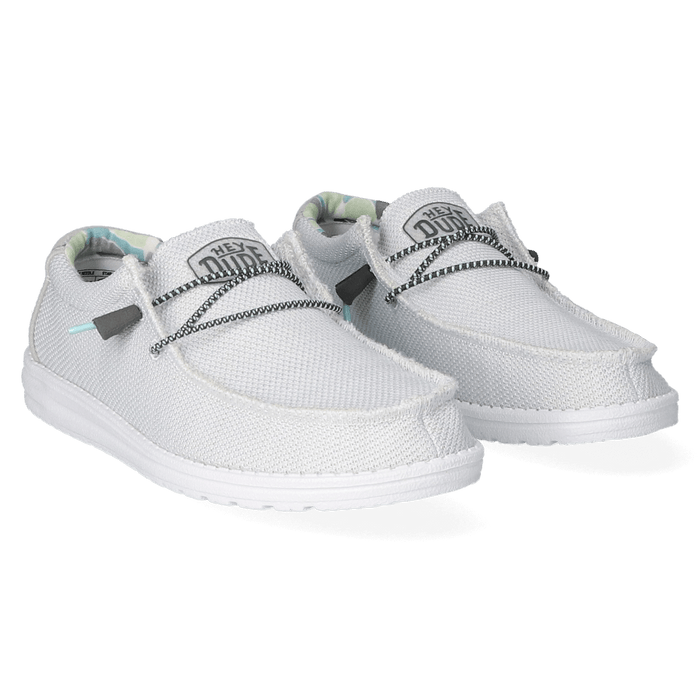 Wally Sox Triple Needle Heren Instappers Star White
