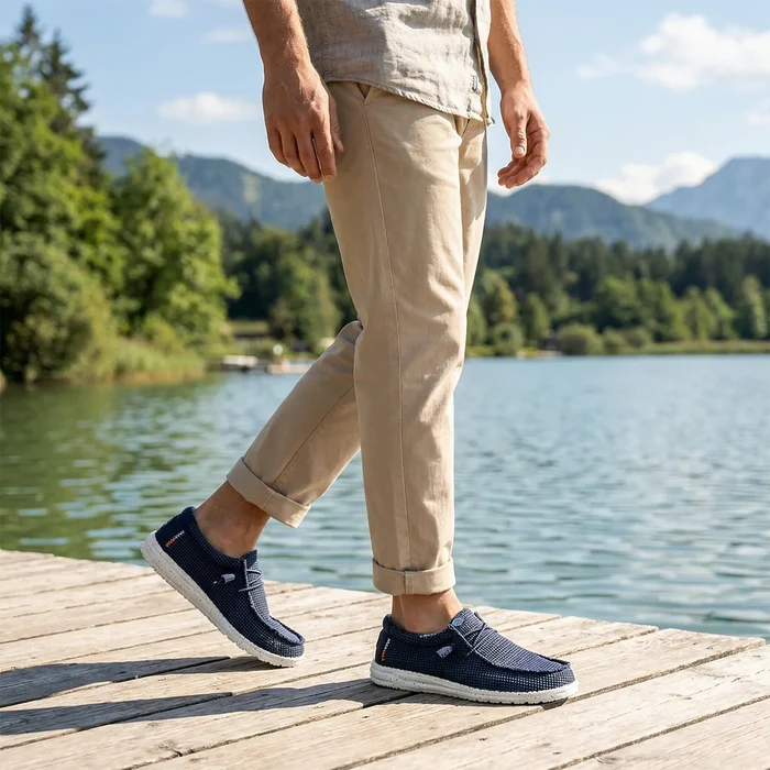 Wally Sport Mesh Heren Instappers Navy