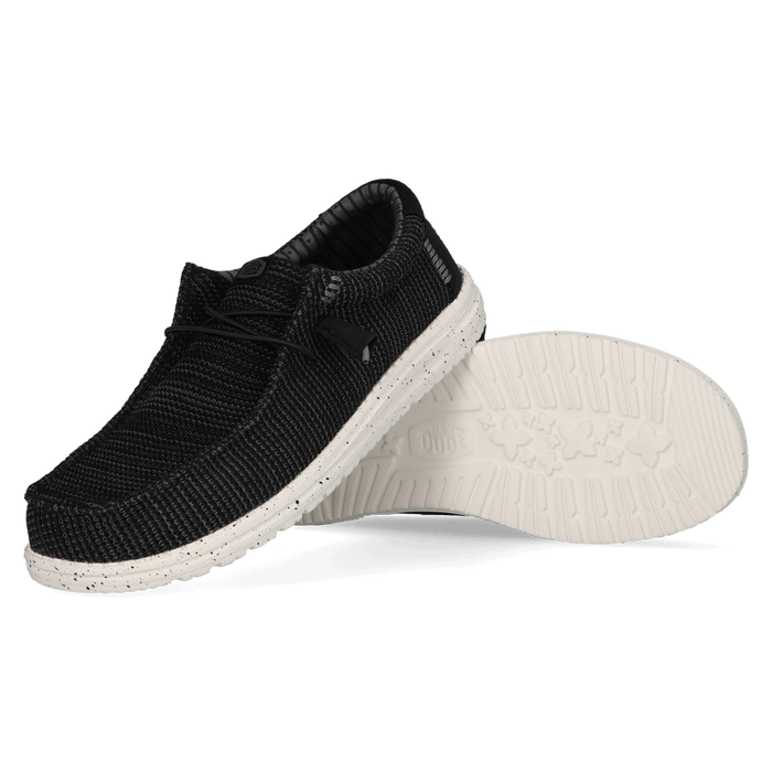Wally Stretch Sox Heren Instappers Black/White