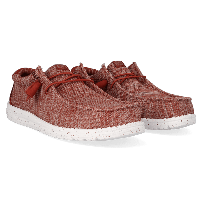 Wally Stretch Sox Heren Instappers Burnt Red/Multi