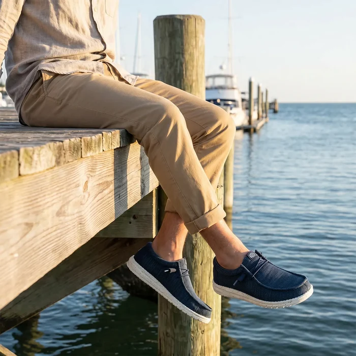 Wally Stretch Sox Heren Instappers Navy