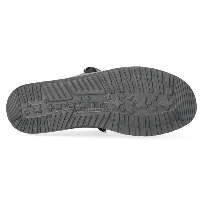 Wally Washed Canvas Heren Instapper Charcoal