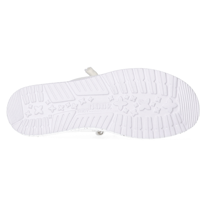 Wally Washed Canvas Heren Instapper White