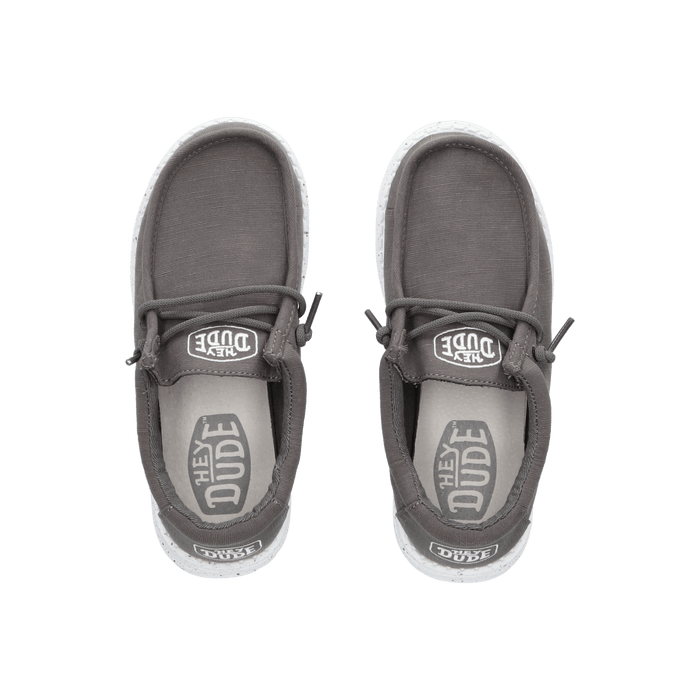 Wally Youth Slub Canvas Jongens Instappers Dark Grey