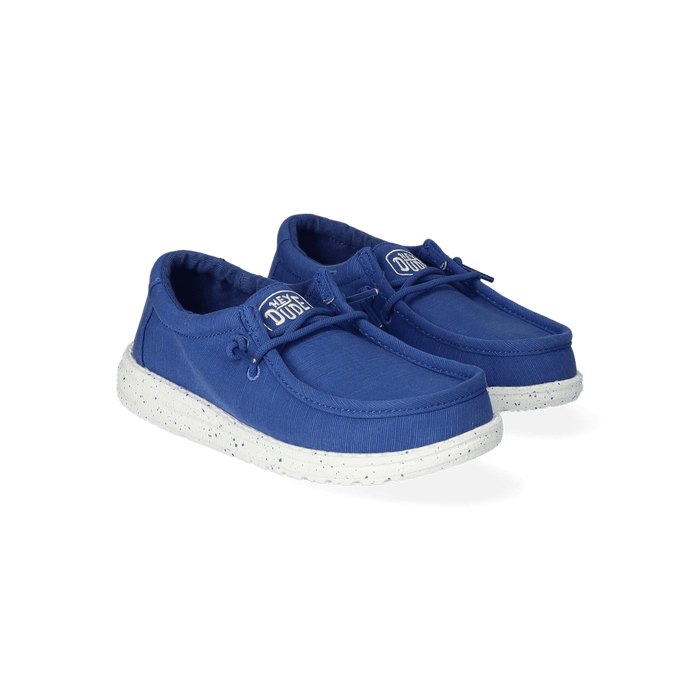 Wally Youth Slub Canvas Jongens Instappers True Blue