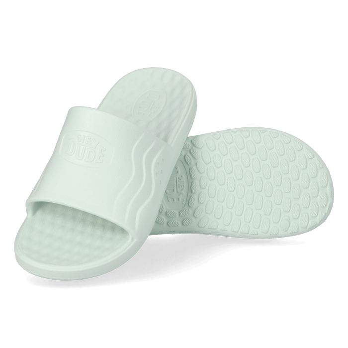 Wave Slide Dames Slippers Harbor Green