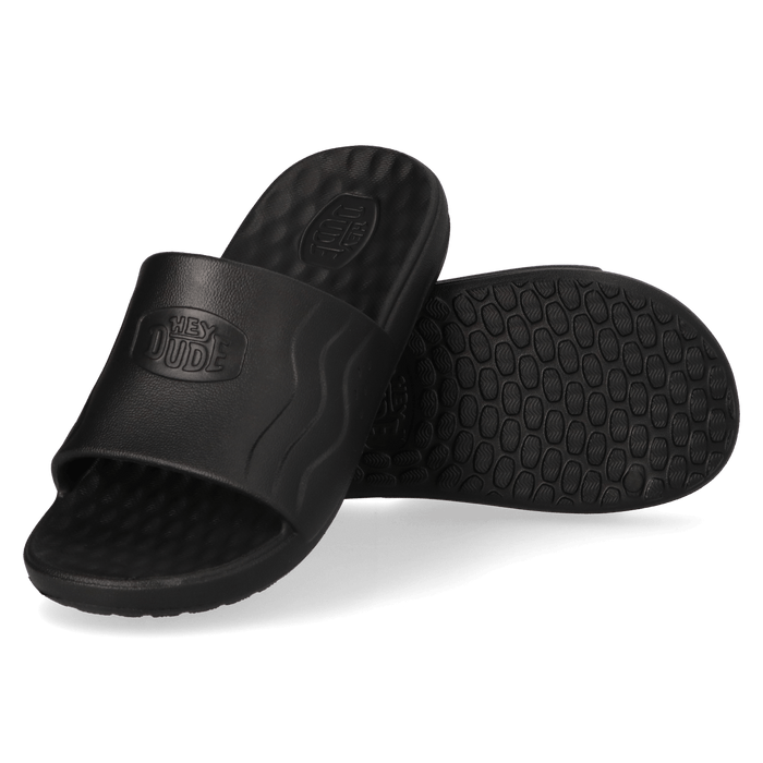 Wave Slide Heren Slippers Black