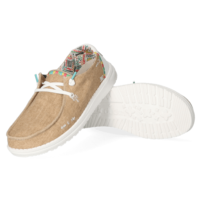 Wendy Boho Dames Instappers Sand