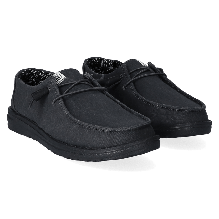 Wendy Canvas Dames Instappers Black/Black