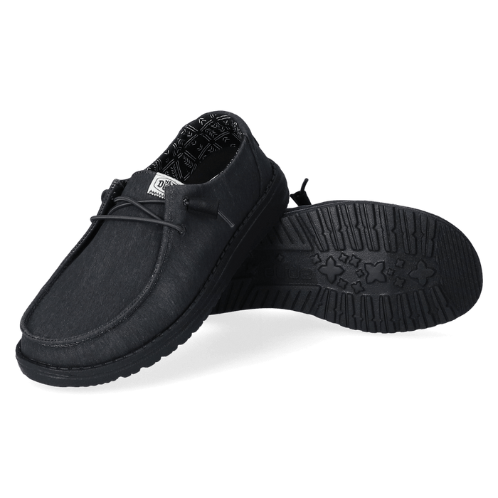 Wendy Canvas Dames Instappers Black/Black