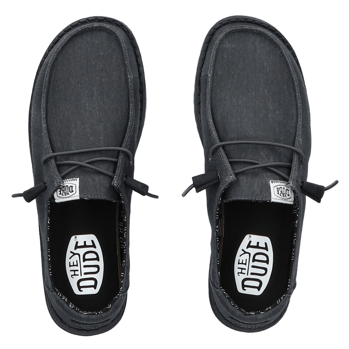 Wendy Canvas Dames Instappers Black/Black