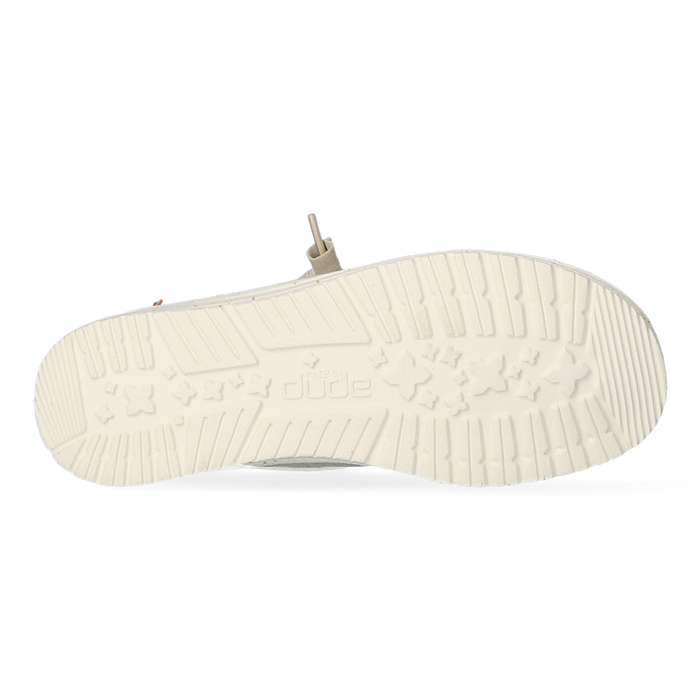 Wendy Chambray Dames Instappers White Nut