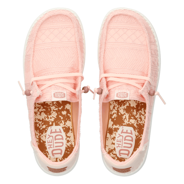 Wendy Crochet Lace Dames Instappers Pale Pink