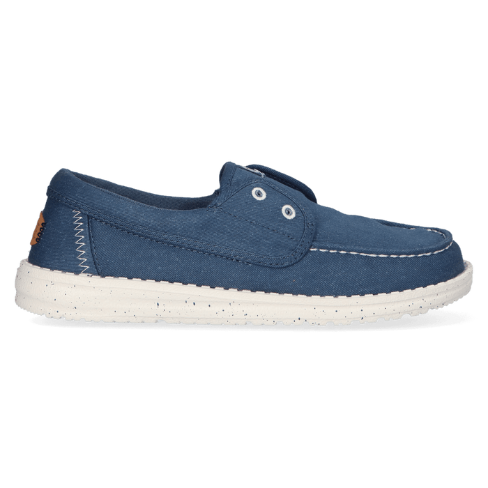 Wendy Cru Stretch Canvas Dames Loafers Ensign Blue