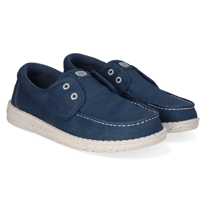 Wendy Cru Stretch Canvas Dames Loafers Ensign Blue