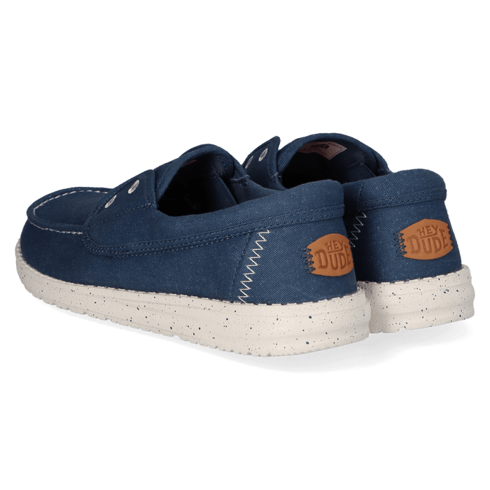 Wendy Cru Stretch Canvas Dames Loafers Ensign Blue