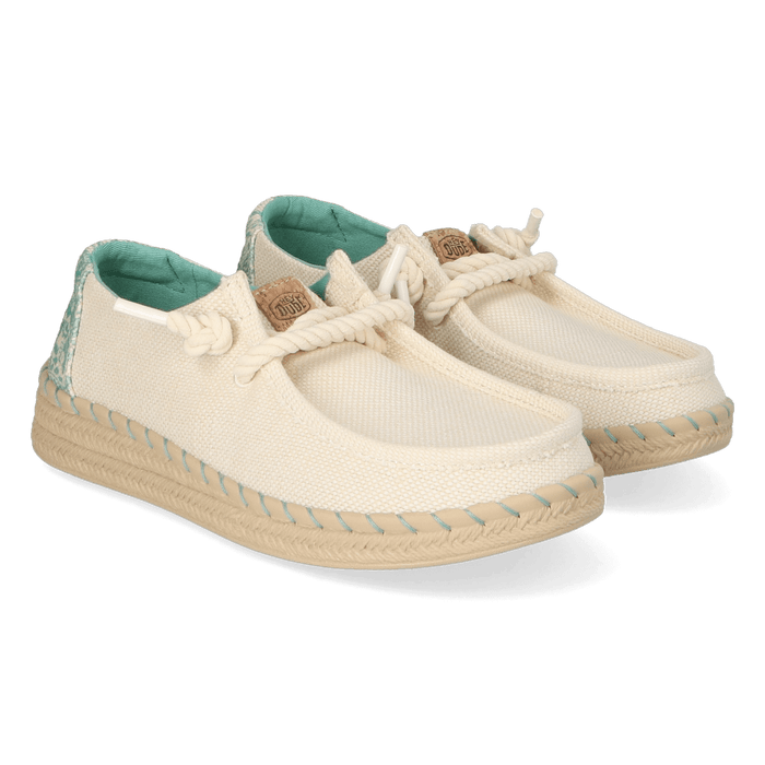 Wendy Espadrille Hibiscus Dames Instappers Egret/Multi