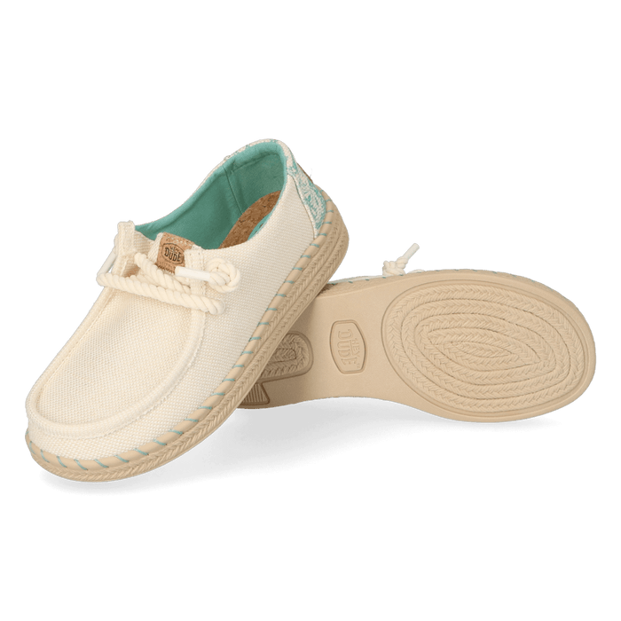 Wendy Espadrille Hibiscus Dames Instappers Egret/Multi