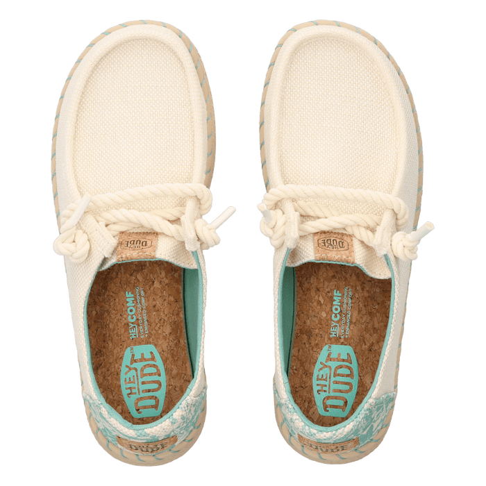 Wendy Espadrille Hibiscus Dames Instappers Egret/Multi