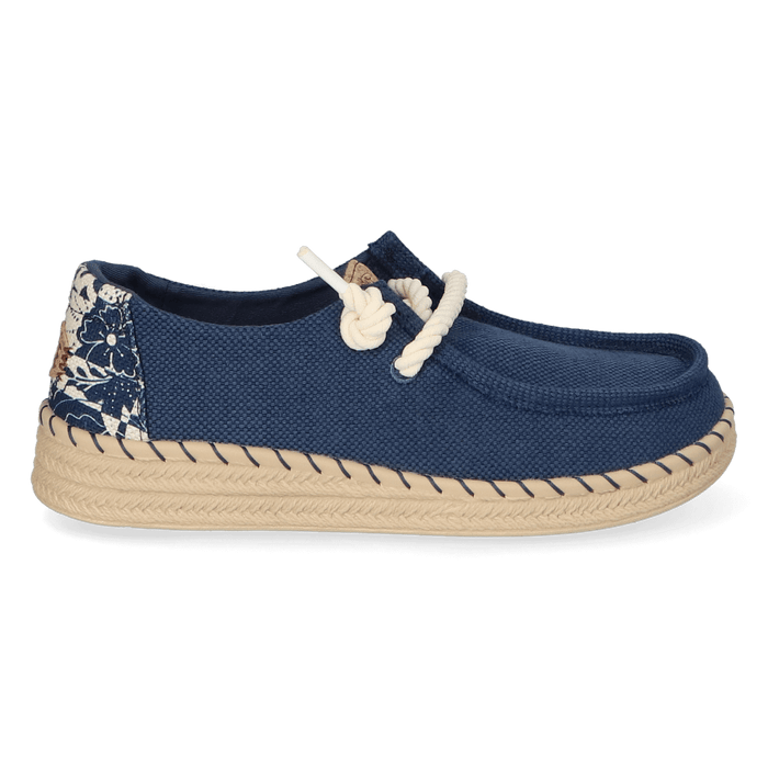 Wendy Espadrille Hibiscus Dames Instappers Ensign Blue/Multi