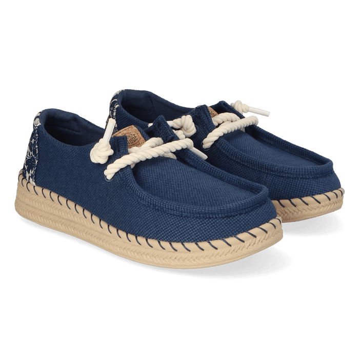 Wendy Espadrille Hibiscus Dames Instappers Ensign Blue/Multi